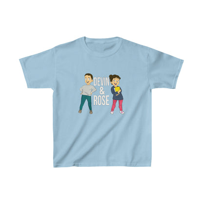 Devin & Rose White Font Kids Cotton T-Shirt