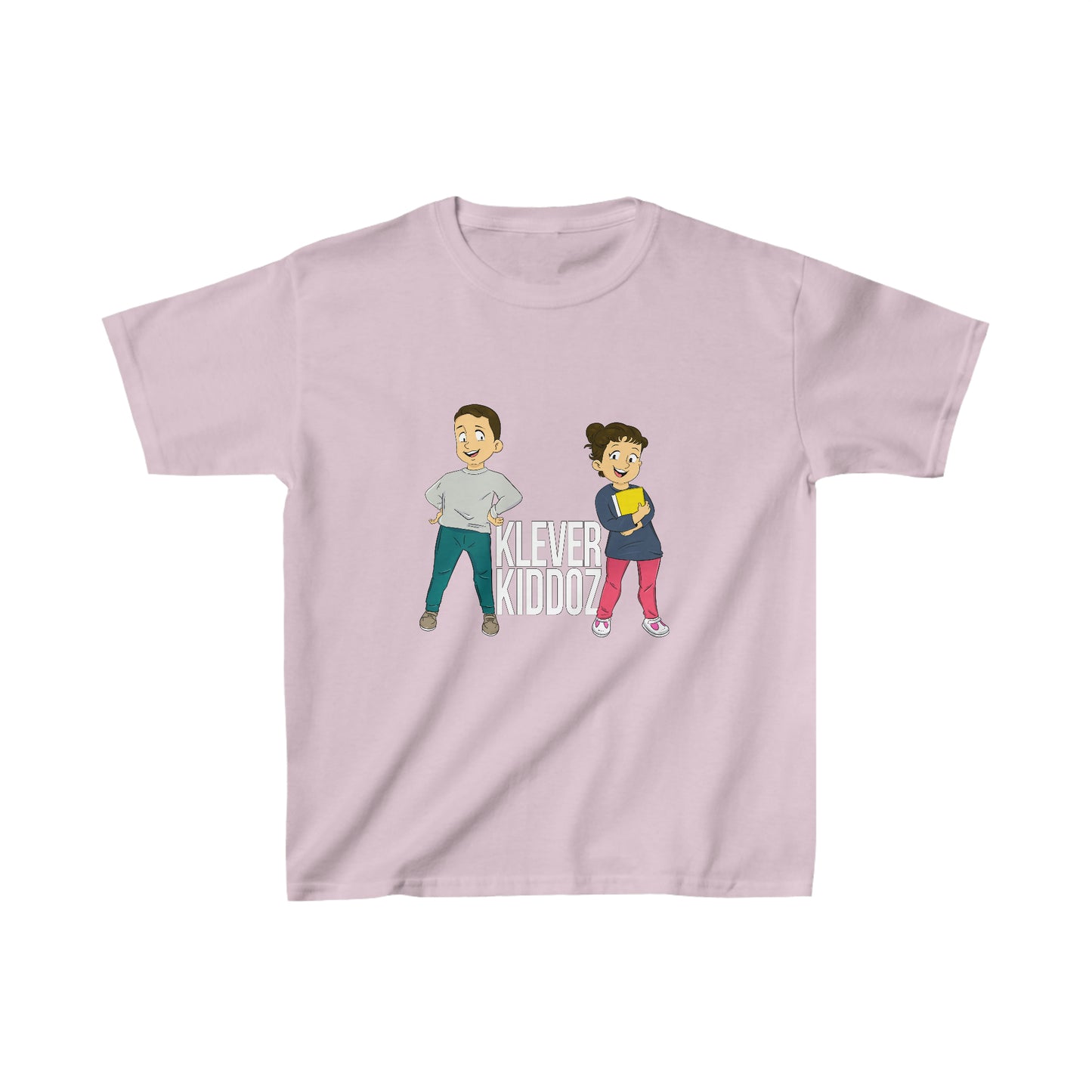 Devin and Rose Klever Kiddoz White Font Kids Cotton T-Shirt