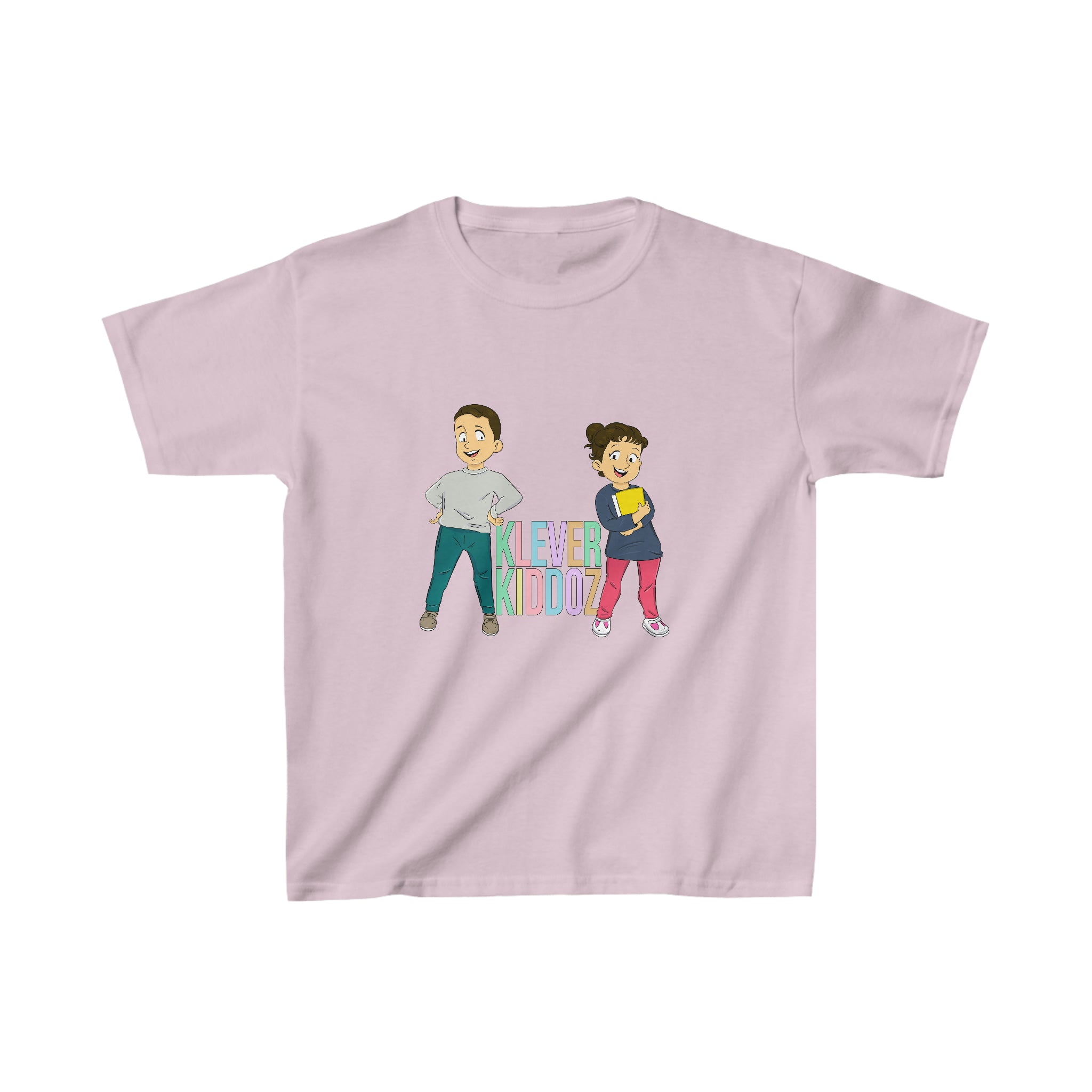Devin and Rose Klever Kiddoz Color Font Kids Cotton T-Shirt