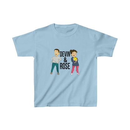 Devin & Rose Black Font Kids Cotton T-Shirt