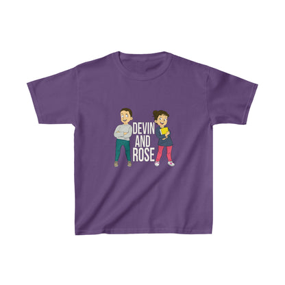 Devin and Rose White Font Kids Cotton T-Shirt