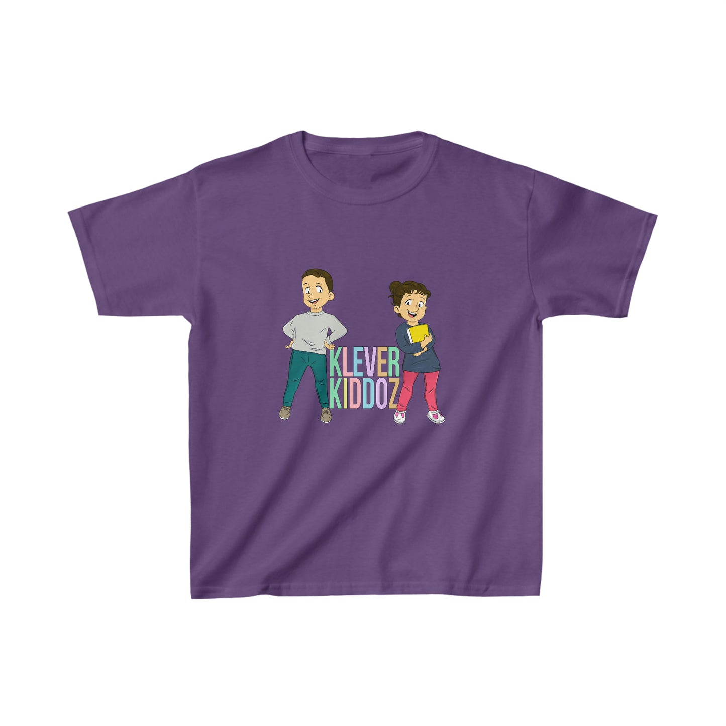 Devin and Rose Klever Kiddoz Color Font Kids Cotton T-Shirt