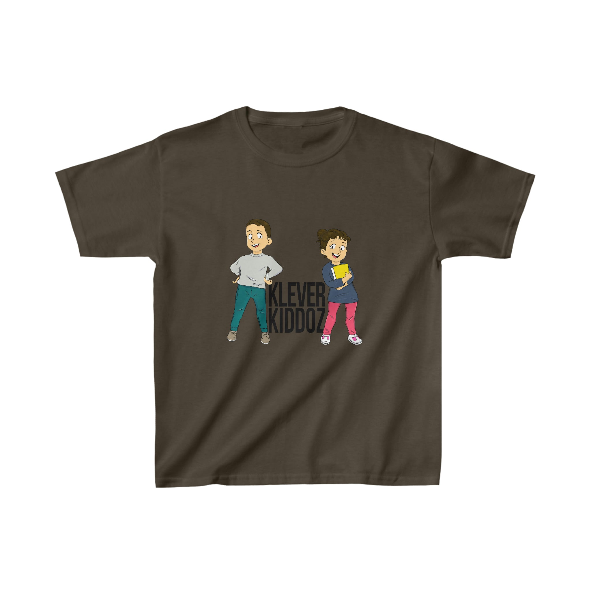 Devin and Rose Klever Kiddoz Black Font Kids Cotton T-Shirt