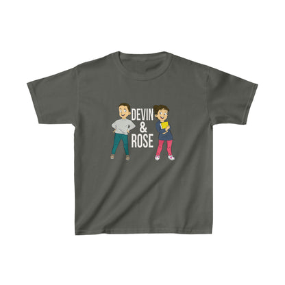 Devin & Rose White Font Kids Cotton T-Shirt