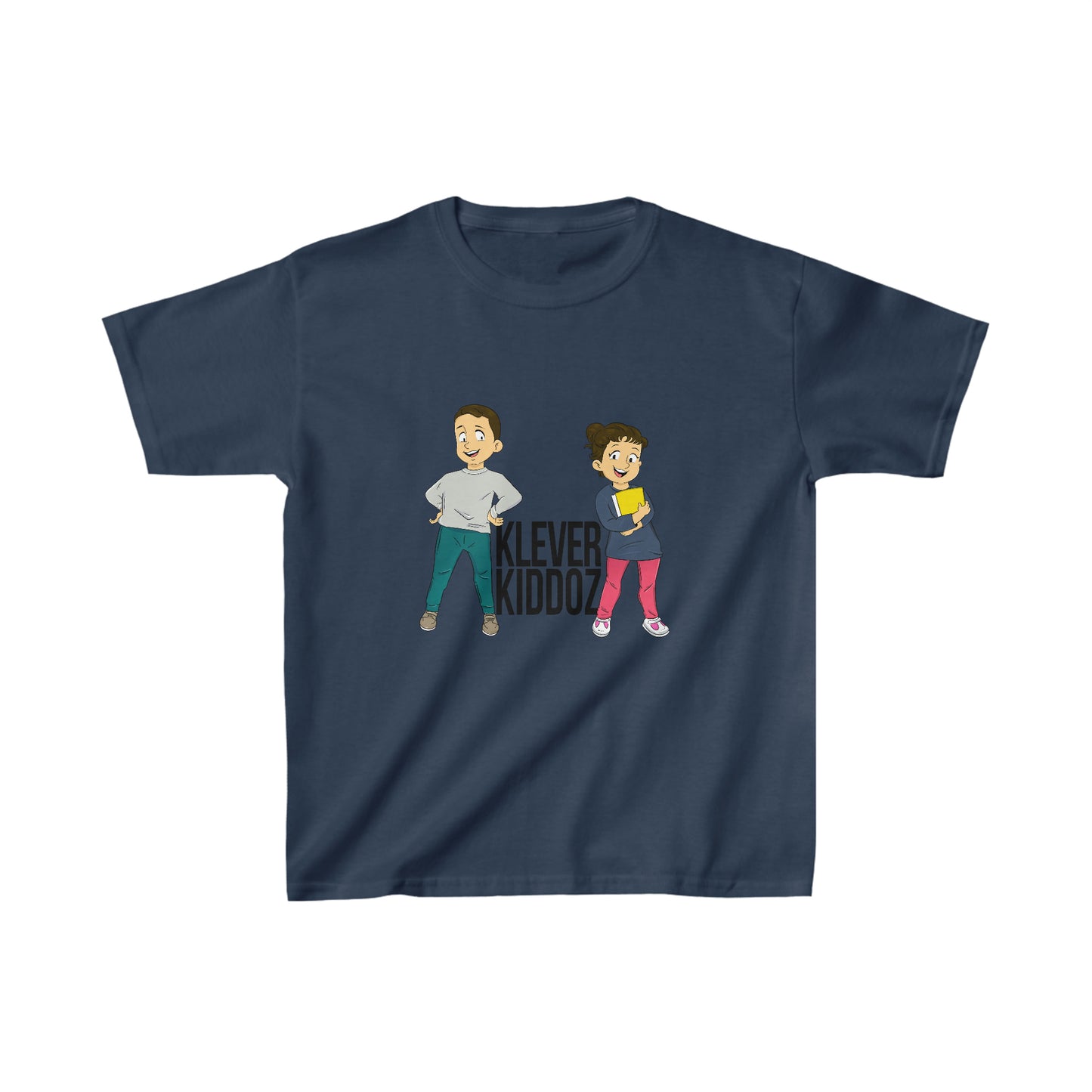 Devin and Rose Klever Kiddoz Black Font Kids Cotton T-Shirt