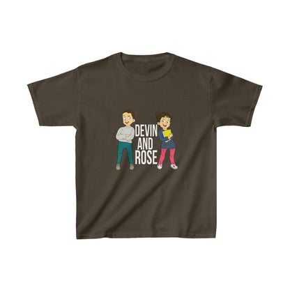 Devin and Rose White Font Kids Cotton T-Shirt