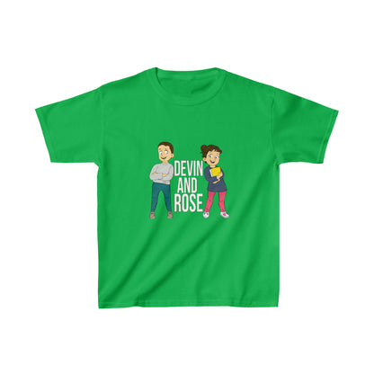 Devin and Rose White Font Kids Cotton T-Shirt