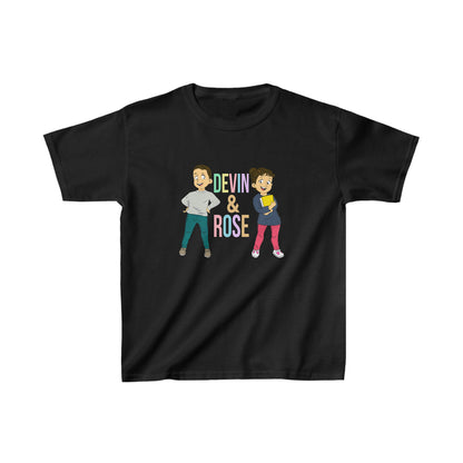 Devin & Rose Color Font Kids Cotton T-Shirt
