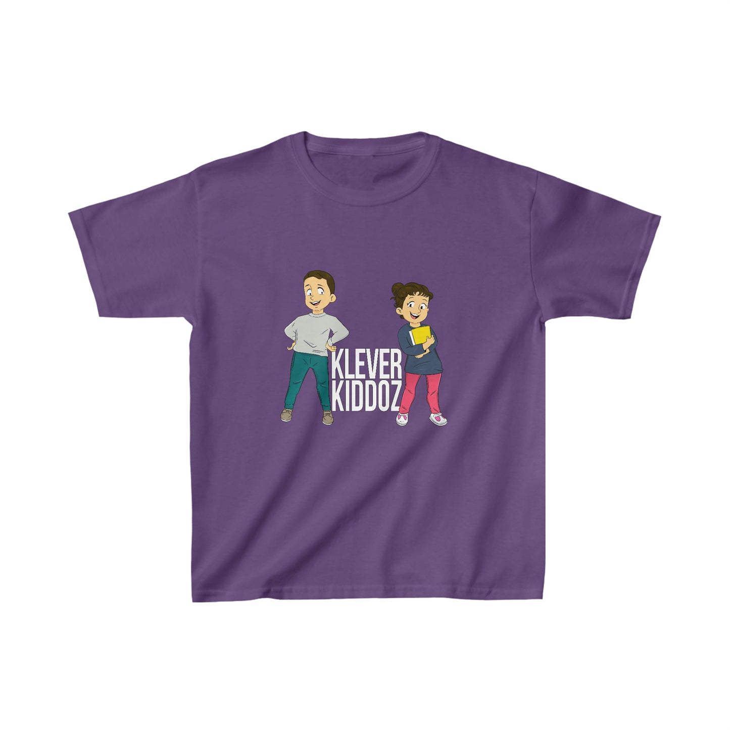 Devin and Rose Klever Kiddoz White Font Kids Cotton T-Shirt