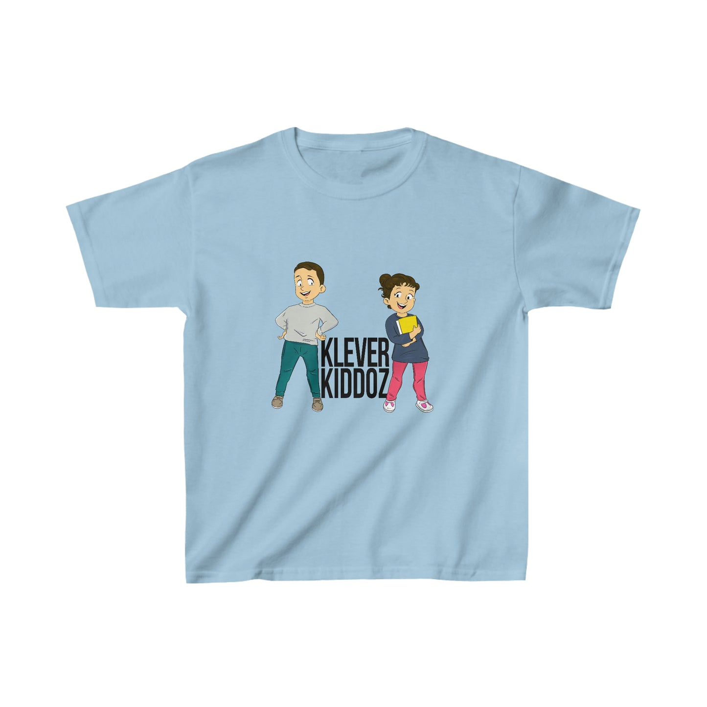 Devin and Rose Klever Kiddoz Black Font Kids Cotton T-Shirt