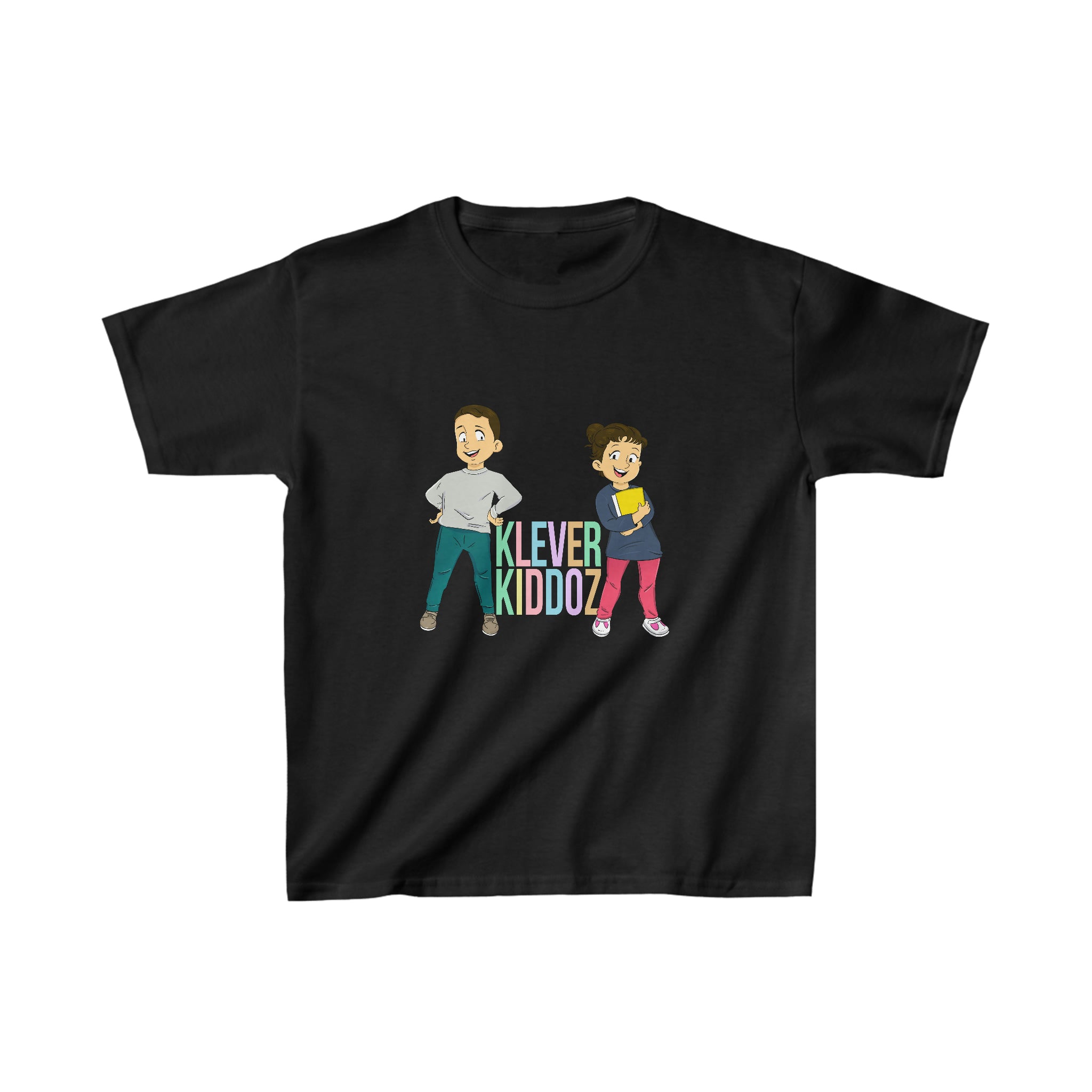 Devin and Rose Klever Kiddoz Color Font Kids Cotton T-Shirt