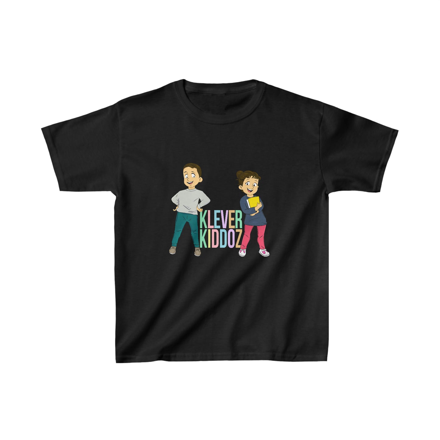 Devin and Rose Klever Kiddoz Color Font Kids Cotton T-Shirt