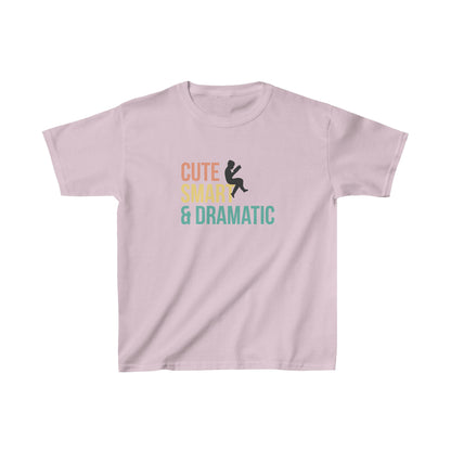 Klever Kiddoz "Cute, Smart, & Dramatic" Kids Cotton T-Shirt