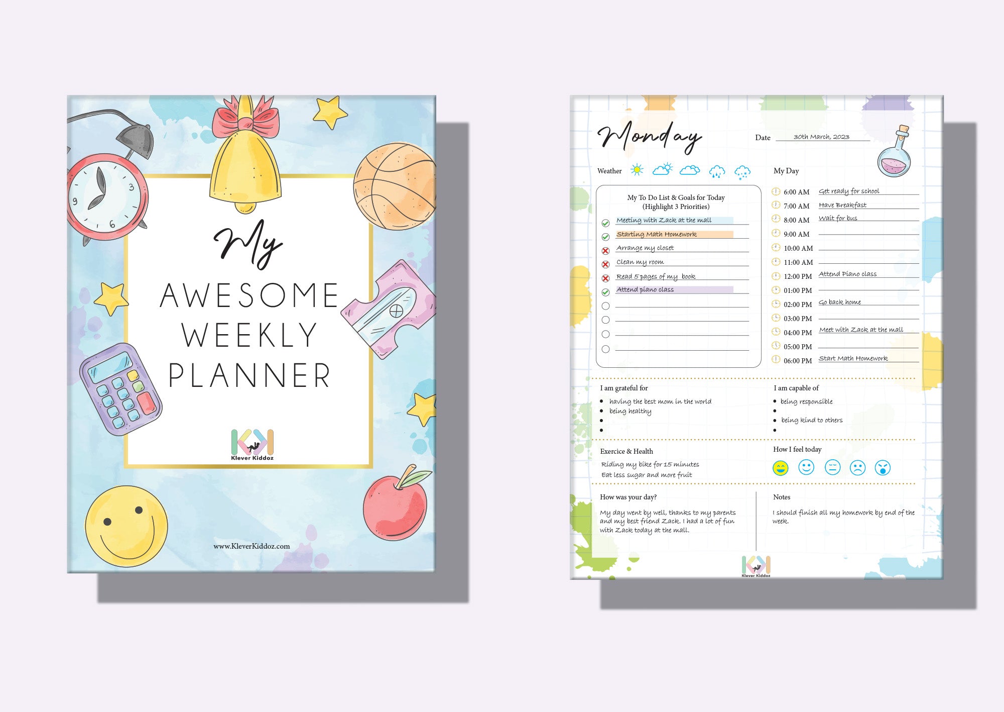 Klever Kiddoz Children Weekly & Daily Planner