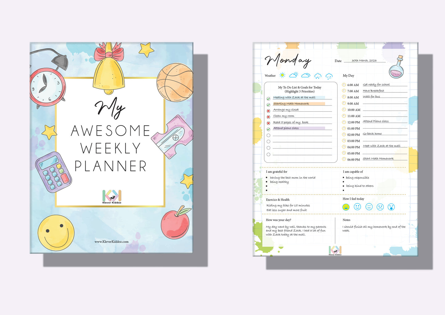 Klever Kiddoz Children Weekly & Daily Planner