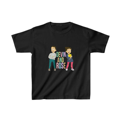 Devin and Rose Color Font Kids Cotton T-Shirt