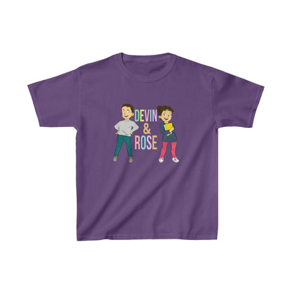Devin & Rose Color Font Kids Cotton T-Shirt
