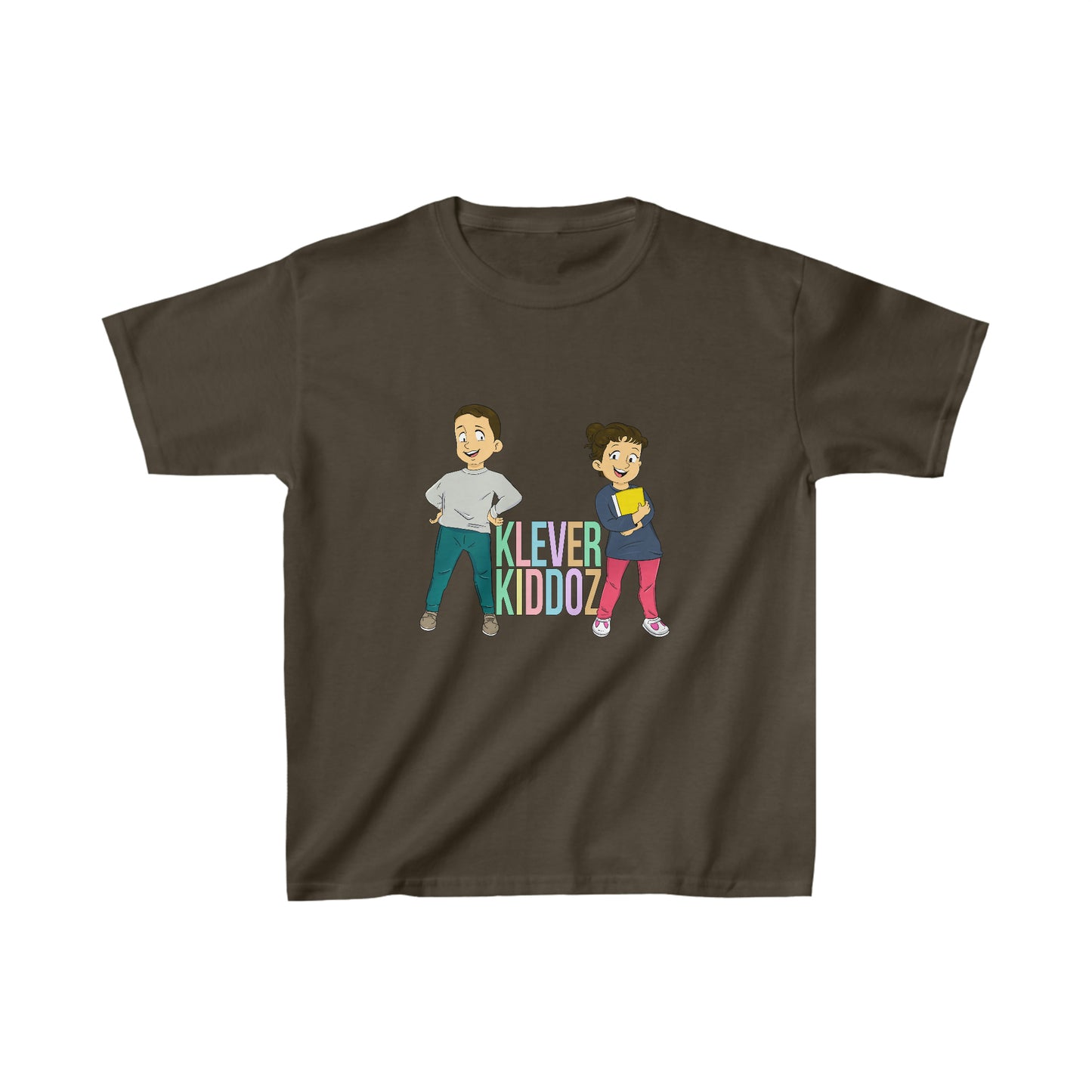 Devin and Rose Klever Kiddoz Color Font Kids Cotton T-Shirt
