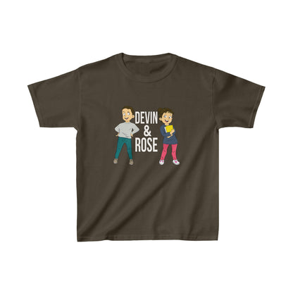Devin & Rose White Font Kids Cotton T-Shirt