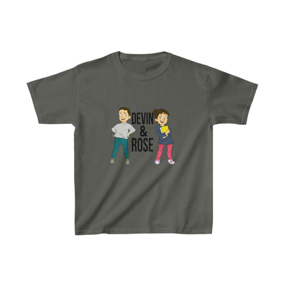 Devin & Rose Black Font Kids Cotton T-Shirt